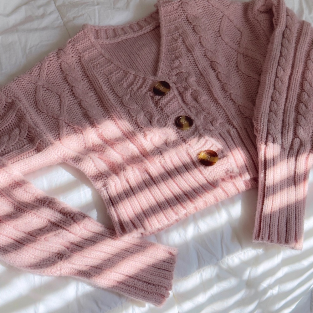 Knit Pink Cardigan